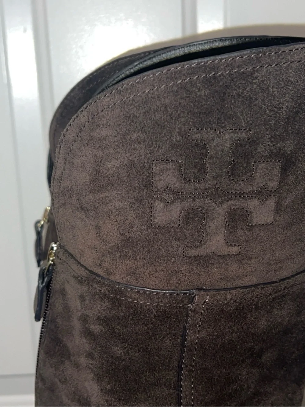 TORY BURCH Simone Dark Brown Suede Over-the-Knee Boots